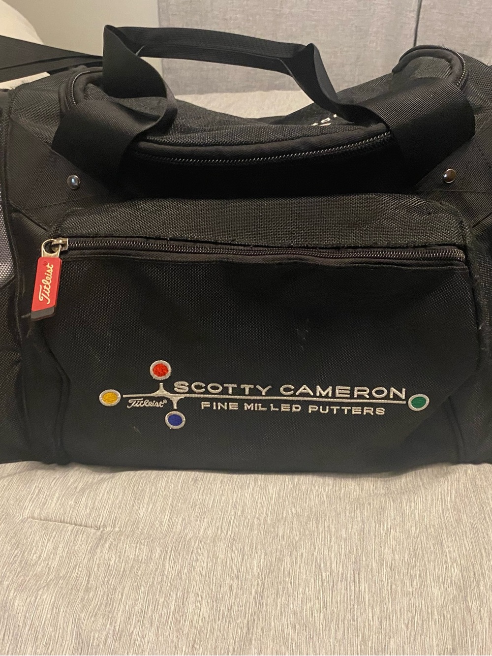 Scotty Cameron Black Duffel Bag with Color Accent Logos